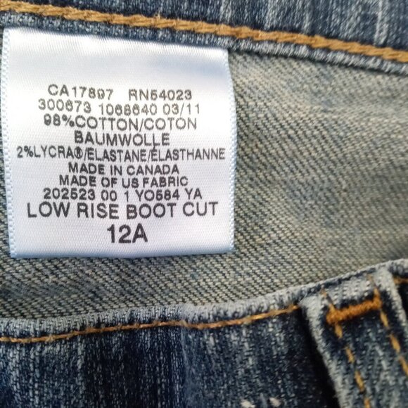 GAP Women Low Rise Boot Cut Y2K Western Jeans Size 12A - Picture 7 of 7